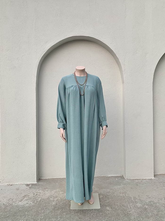 Ameera Ruffle Dress ( Dusty Green )